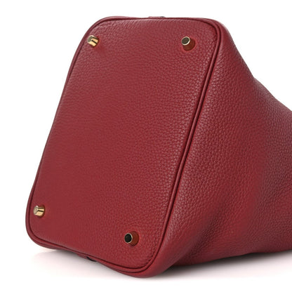 Picotin Lock 22 MM Tote Clemence Leather Rouge H - NEESTRA