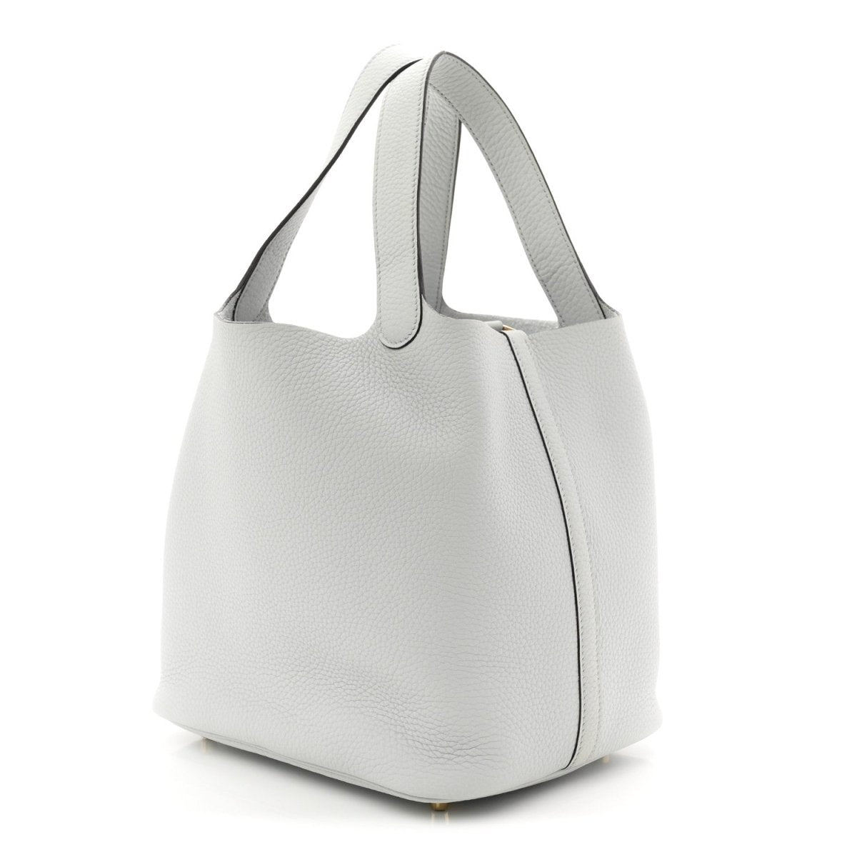 Picotin Lock Bucket Tote Taurillon Clemence Leather 22cm Pale Blue - NEESTRA