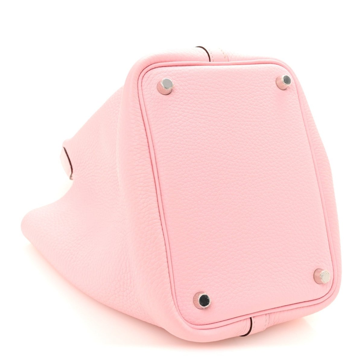 Taurillon Clemence Picotin Lock 18 PM Bucket Bag in Rose Sakura - NEESTRA