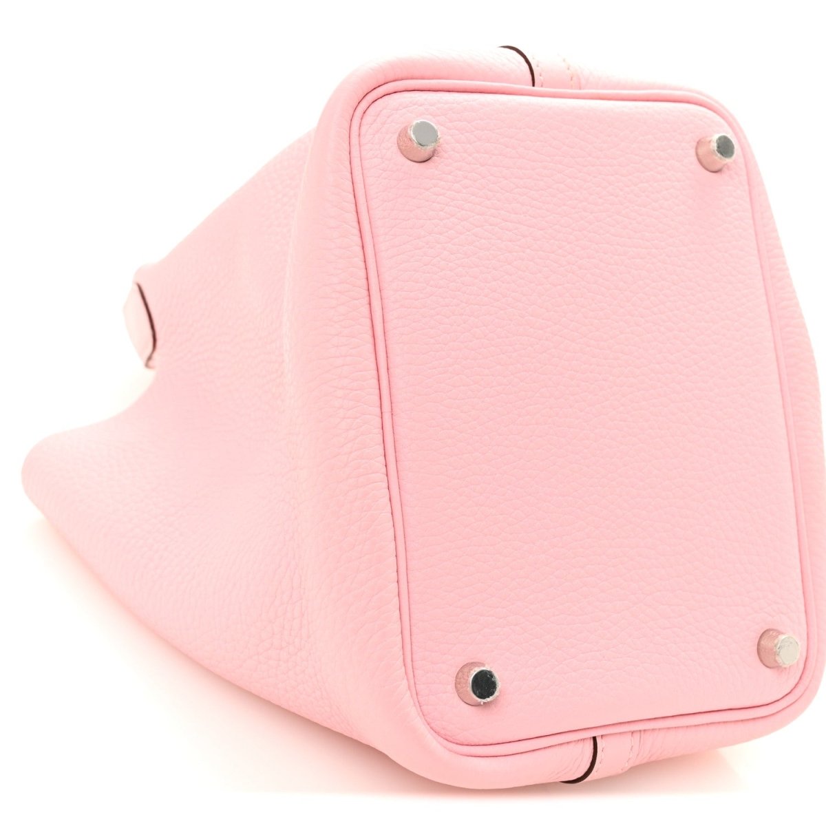 Taurillon Clemence Picotin Lock 18 PM Bucket Bag in Rose Sakura - NEESTRA