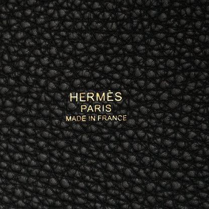 Taurillon Clemence Picotin Lock 22 MM Black Tote - NEESTRA