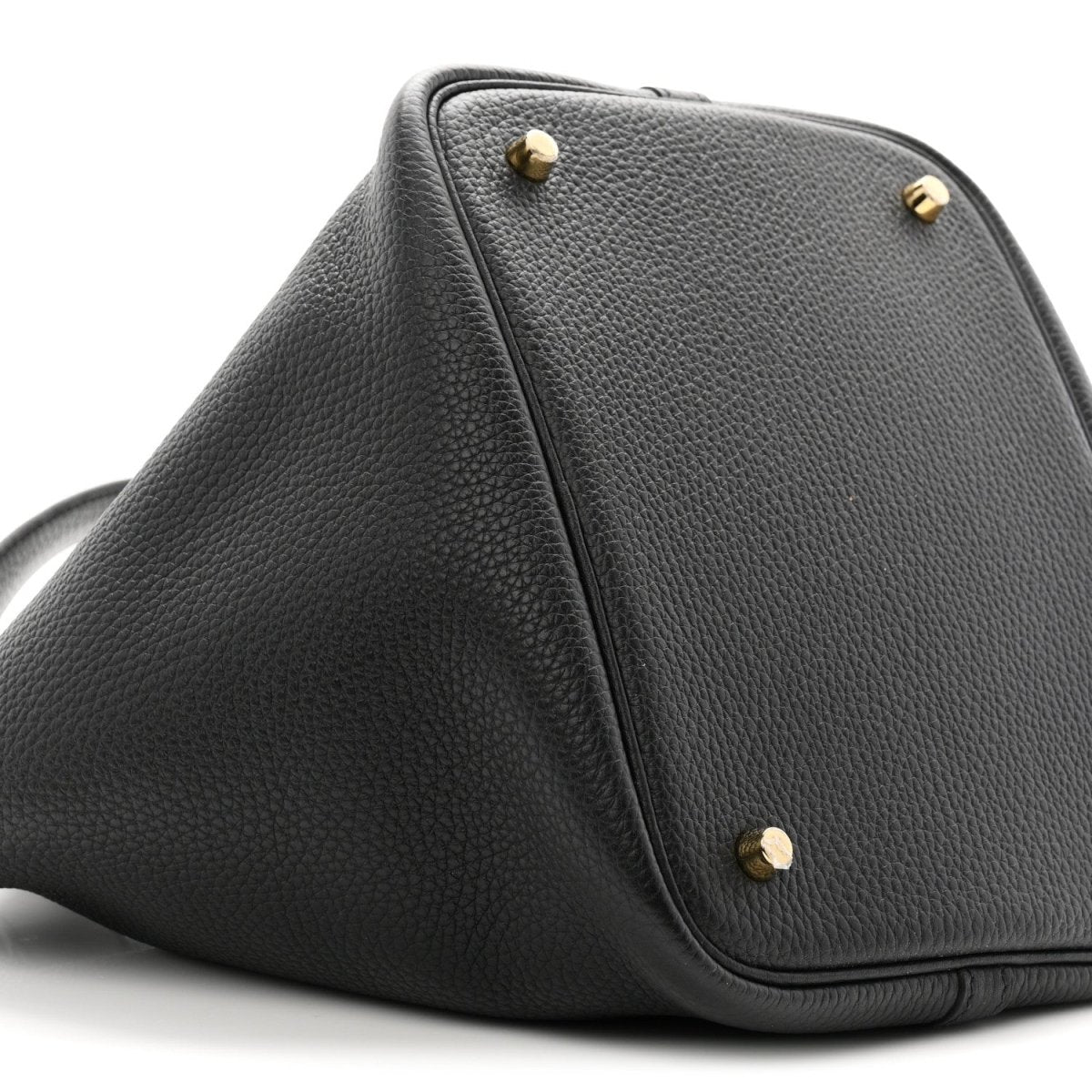 Taurillon Clemence Picotin Lock 22 MM Black Tote - NEESTRA
