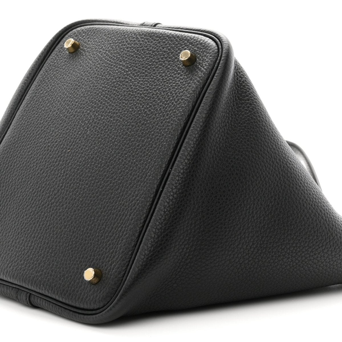 Taurillon Clemence Picotin Lock 22 MM Black Tote - NEESTRA