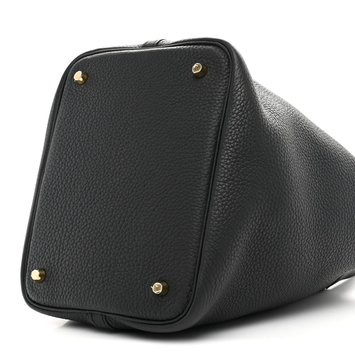 Taurillon Clemence Picotin Lock 22 MM Black Tote - NEESTRA
