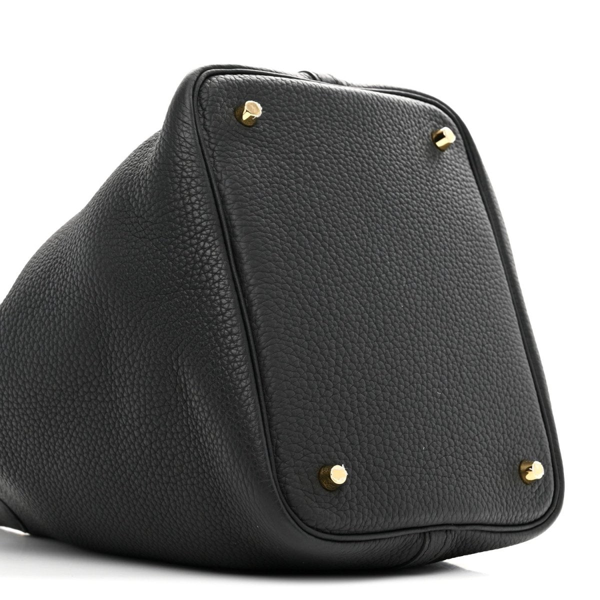 Taurillon Clemence Picotin Lock 22 MM Black Tote - NEESTRA