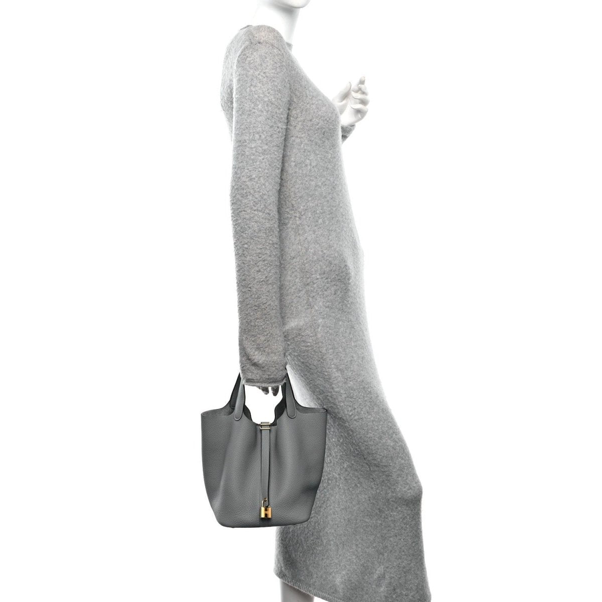 Taurillon Clemence Picotin Lock 22 MM Gris Pantin - NEESTRA