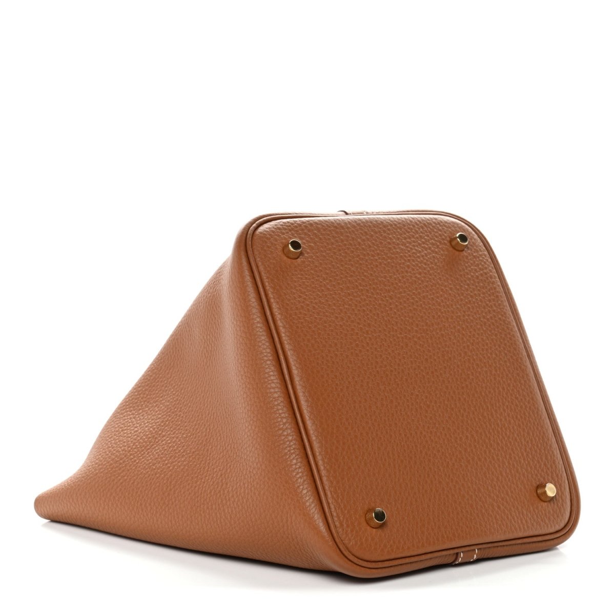 Taurillon Clemence Picotin Lock 22 MM Leather Bucket Bag Gold - NEESTRA