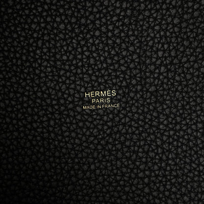 Taurillon Clemence Picotin Lock 22 MM Tote Black - NEESTRA