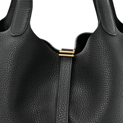 Taurillon Clemence Picotin Lock 22 MM Tote Black - NEESTRA