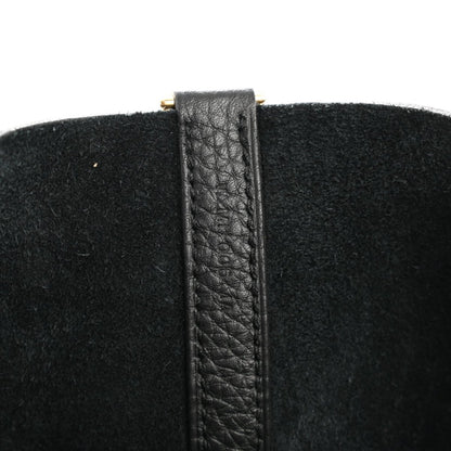 Taurillon Clemence Picotin Lock 22 MM Tote Black - NEESTRA