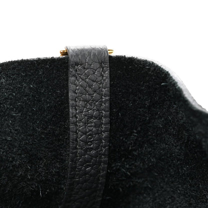 Taurillon Clemence Picotin Lock 22 MM Tote Black - NEESTRA