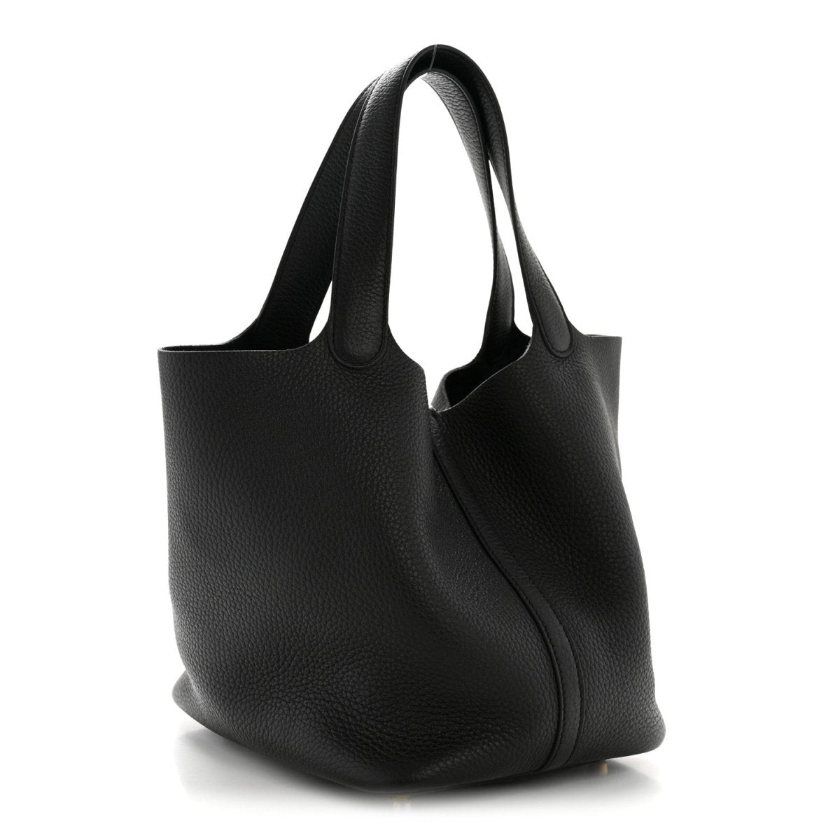 Taurillon Clemence Picotin Lock 22 MM Tote Black - NEESTRA