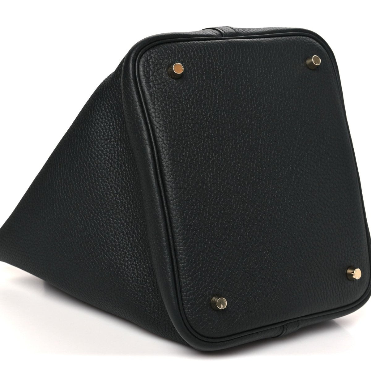 Taurillon Clemence Picotin Lock 22 MM Tote Black - NEESTRA