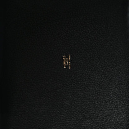 Taurillon Clemence Picotin Lock 22 MM Tote Black - NEESTRA