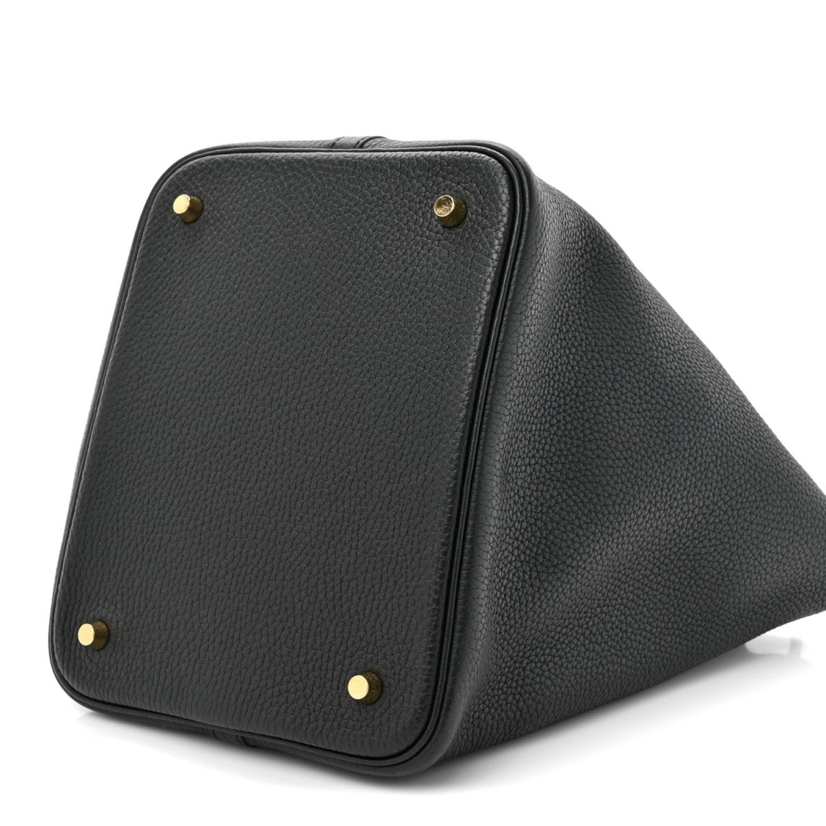 Taurillon Clemence Picotin Lock 22 MM Tote Black - NEESTRA