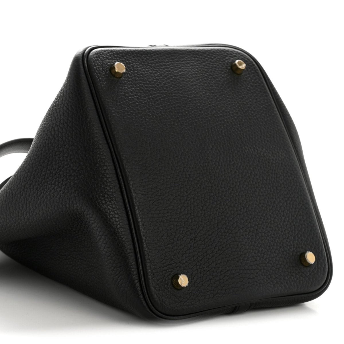 Taurillon Clemence Picotin Lock 22 MM Tote Black - NEESTRA