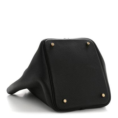 Taurillon Clemence Picotin Lock 22 MM Tote Black - NEESTRA