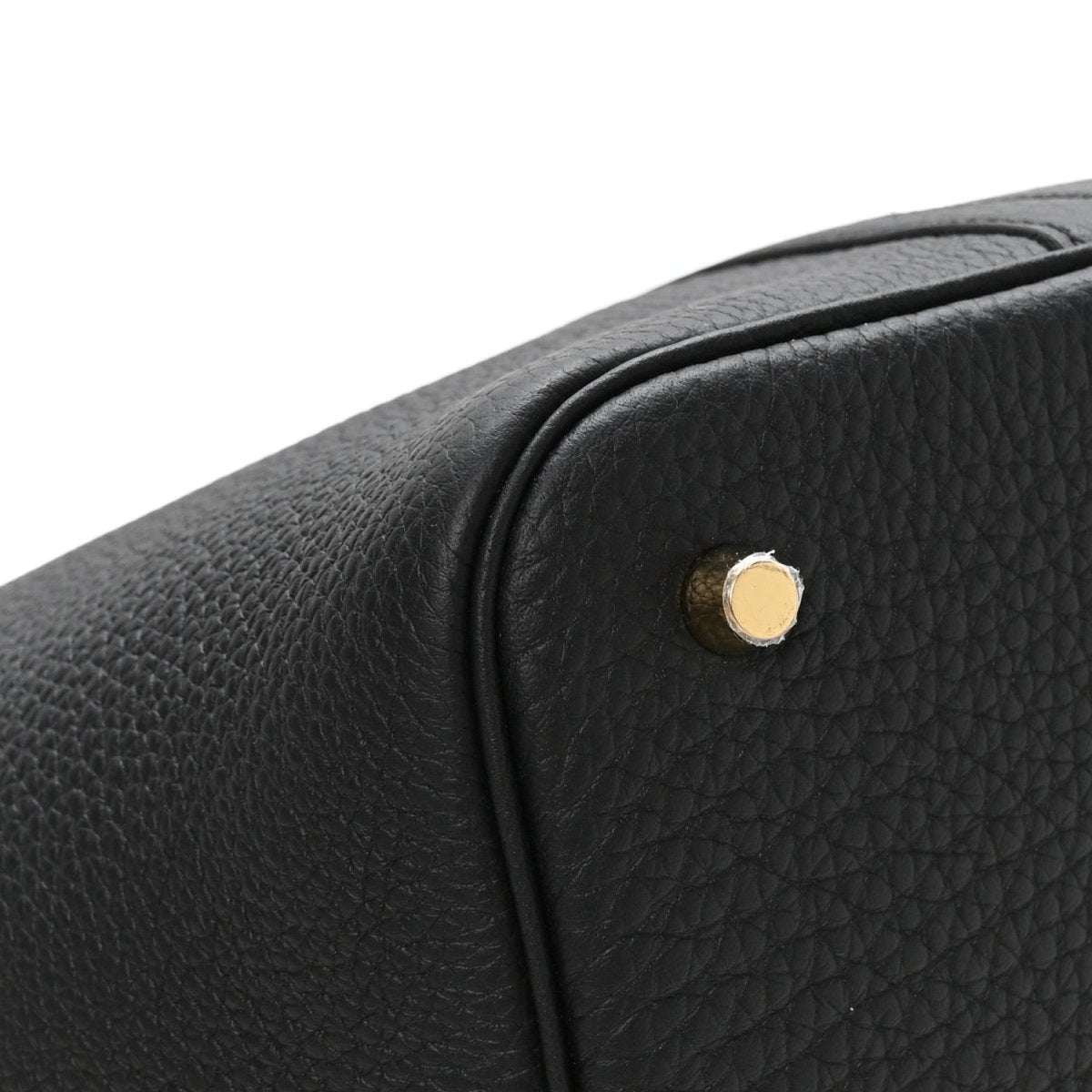Taurillon Clemence Picotin Lock 22 MM Tote Black - NEESTRA
