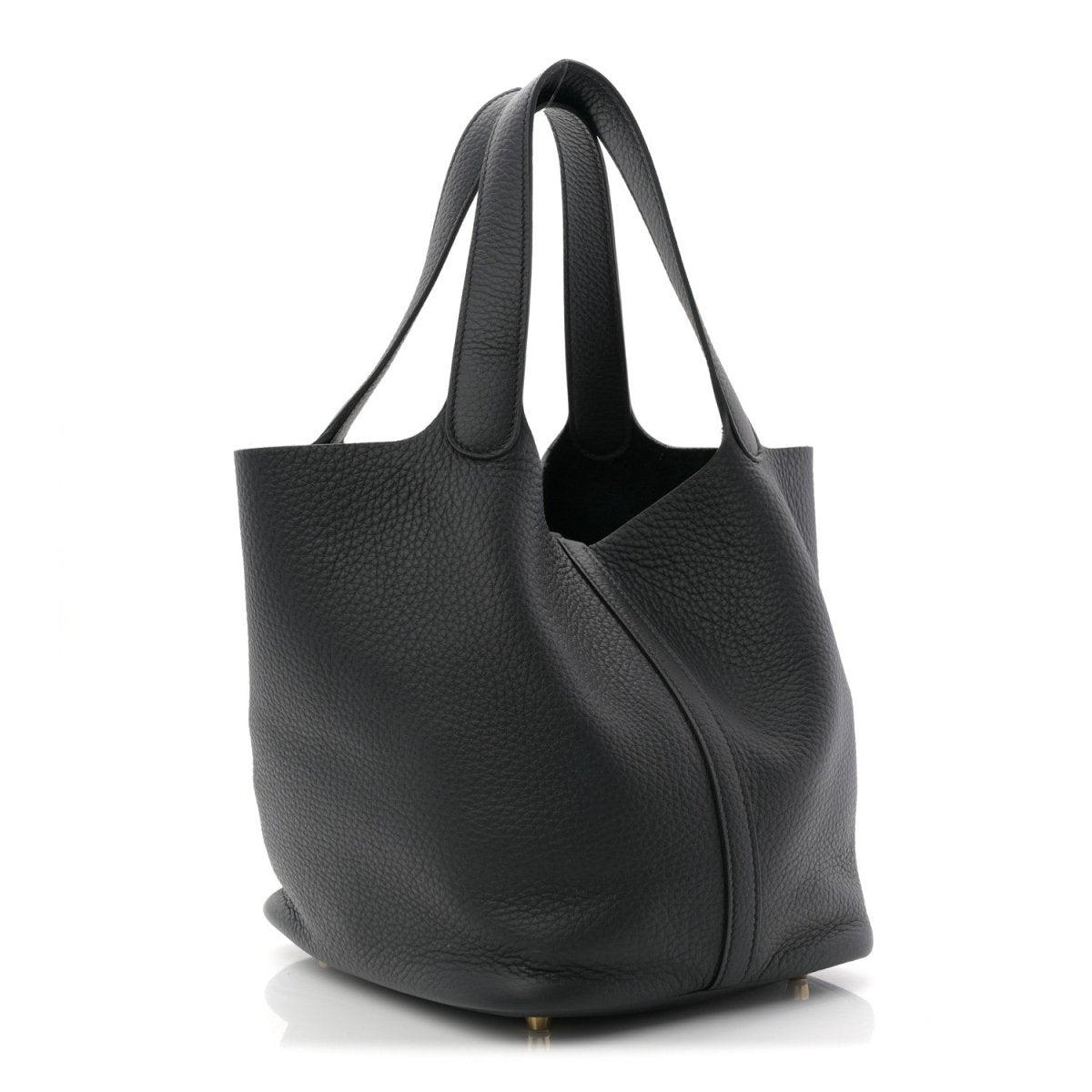 Taurillon Clemence Picotin Lock 22 MM Tote Black - NEESTRA