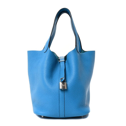 Taurillon Clemence Picotin Lock 22 MM Tote Bleu Frida - NEESTRA