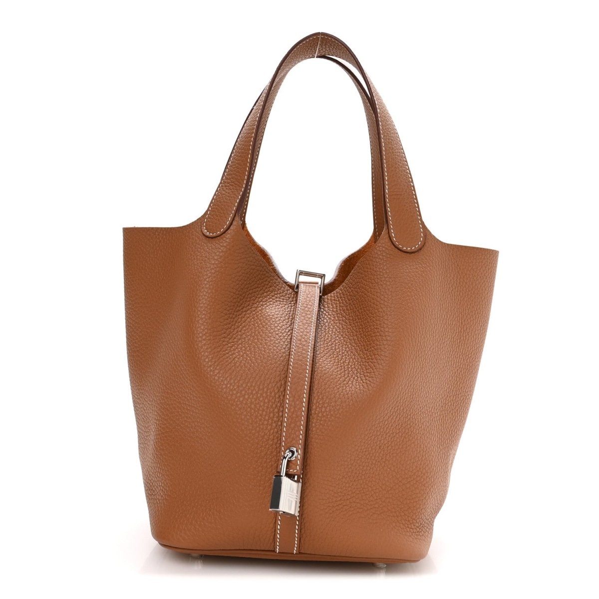 Taurillon Clemence Picotin Lock 22 MM Tote Gold - NEESTRA