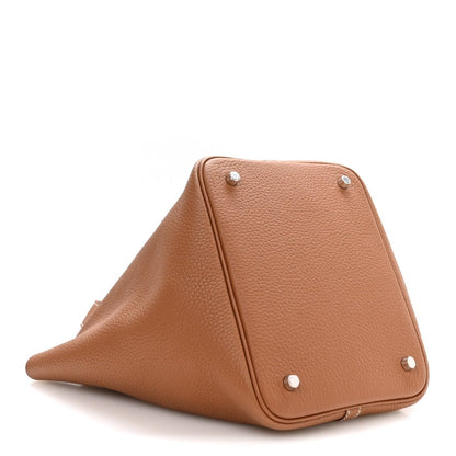 Taurillon Clemence Picotin Lock 22 MM Tote Gold - NEESTRA