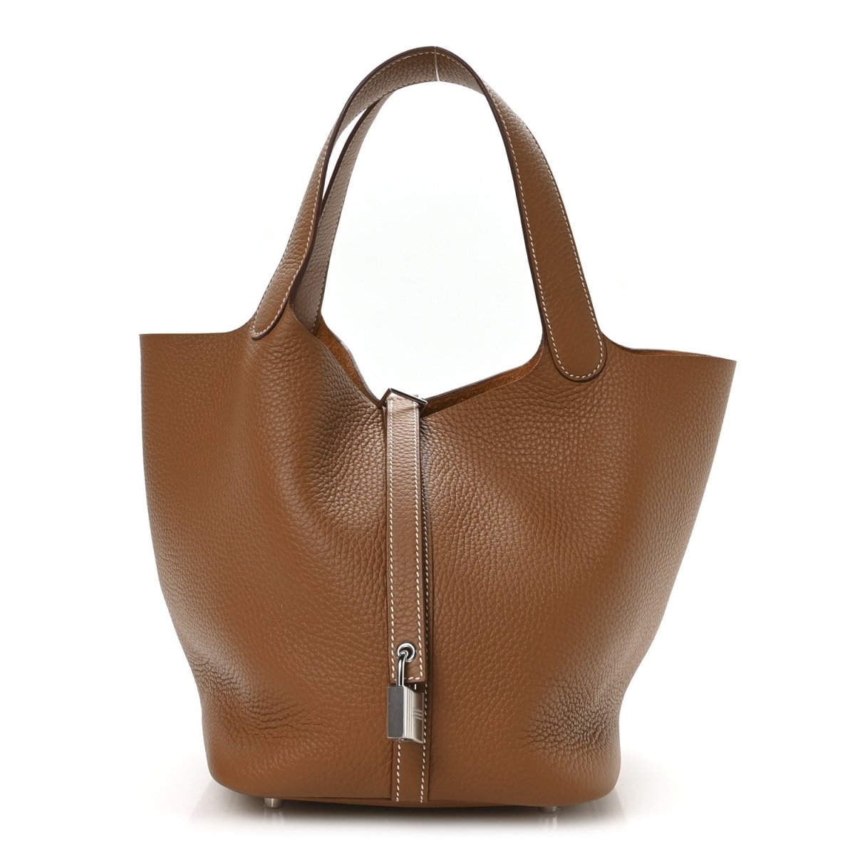Taurillon Clemence Picotin Lock 22 MM Tote Gold - NEESTRA