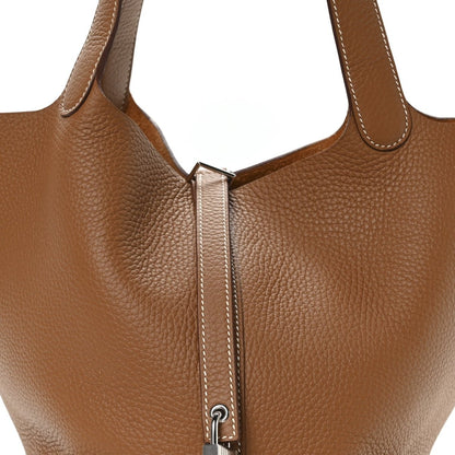 Taurillon Clemence Picotin Lock 22 MM Tote Gold - NEESTRA