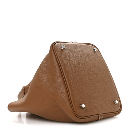 Taurillon Clemence Picotin Lock 22 MM Tote Gold - NEESTRA