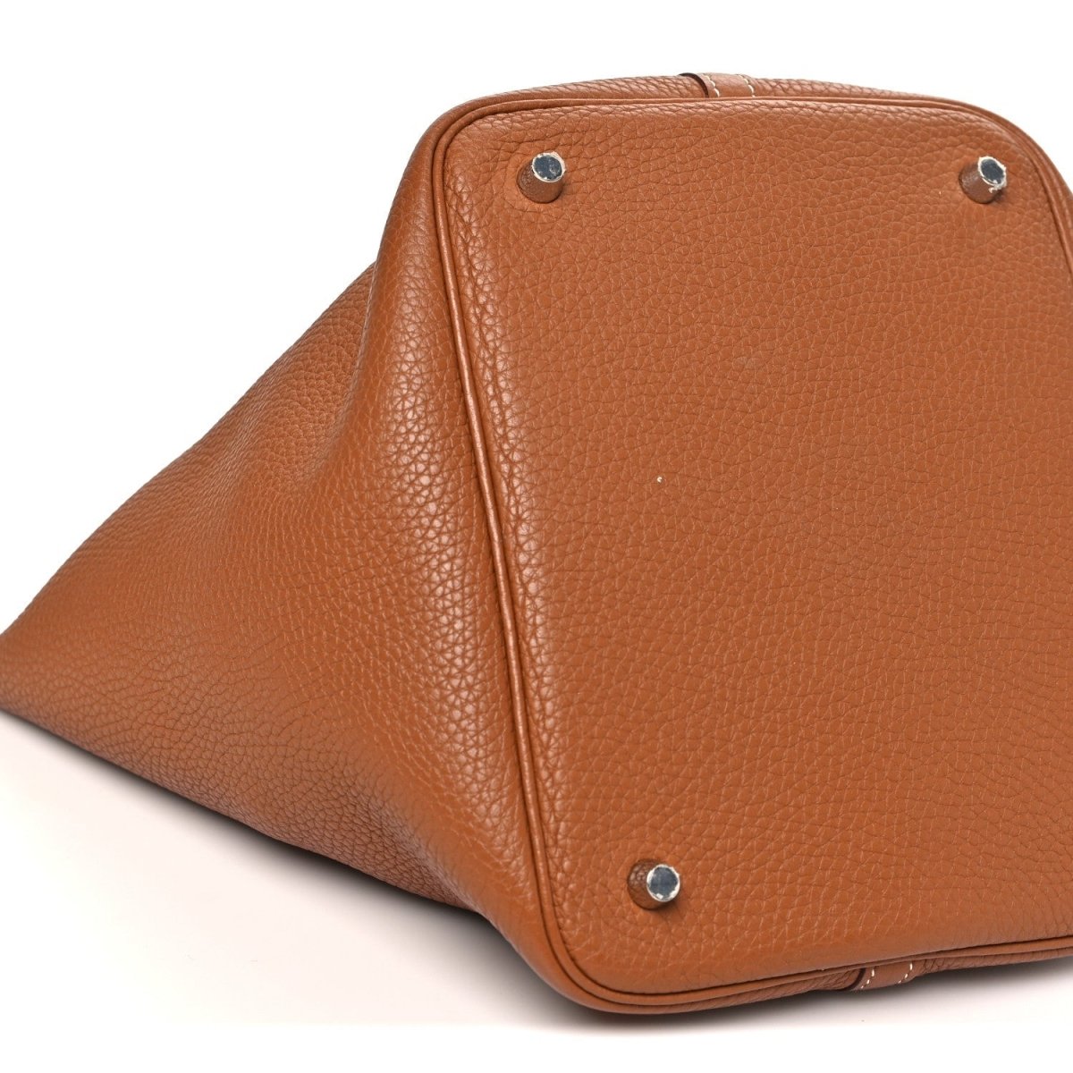 Taurillon Clemence Picotin Lock 22 MM Tote Golden Brown - NEESTRA