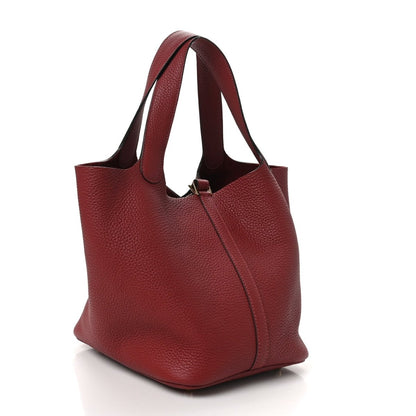 Taurillon Clemence Picotin Lock 22 MM Tote Rouge H - NEESTRA