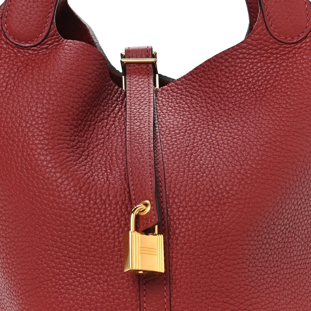 Taurillon Clemence Picotin Lock 22 MM Tote Rouge H - NEESTRA