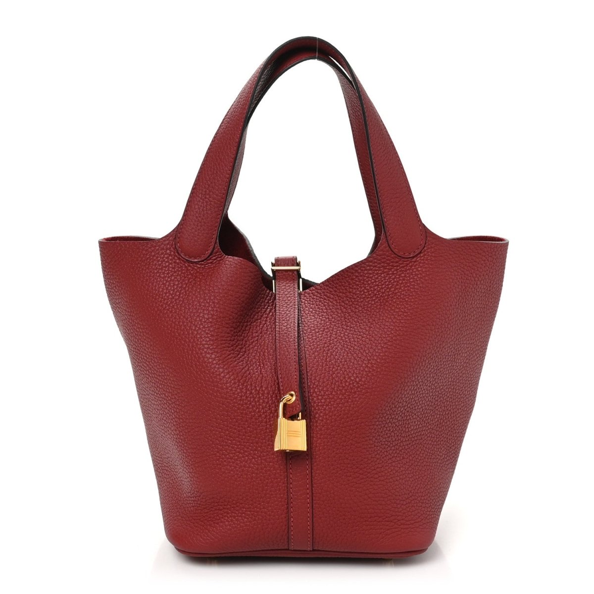 Taurillon Clemence Picotin Lock 22 MM Tote Rouge H - NEESTRA