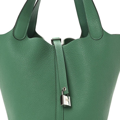 Taurillon Clemence Picotin Lock 22 MM Tote Vert Jade - NEESTRA