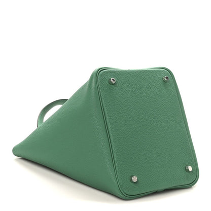 Taurillon Clemence Picotin Lock 22 MM Tote Vert Jade - NEESTRA