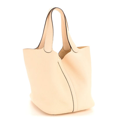 Taurillon Clemence Picotin Lock Bucket Bag 22mm Nata - NEESTRA