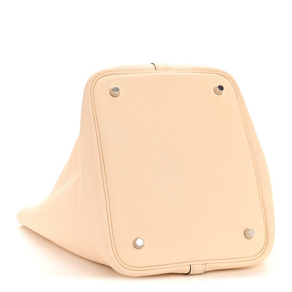 Taurillon Clemence Picotin Lock Bucket Bag 22mm Nata - NEESTRA