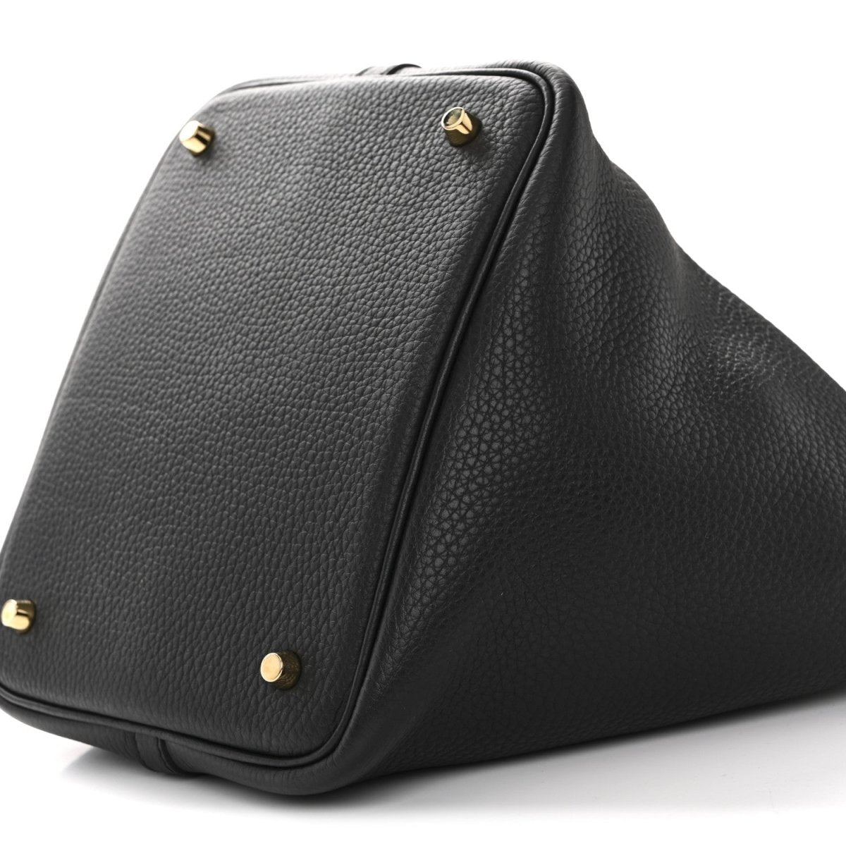 Taurillon Clemence Picotin Lock Tote Bag Calfskin Leather 22mm Black - NEESTRA