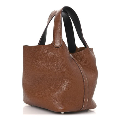 Taurillon Clemence Swift Eclat Picotin Lock 22 MM Gold Ebene - NEESTRA