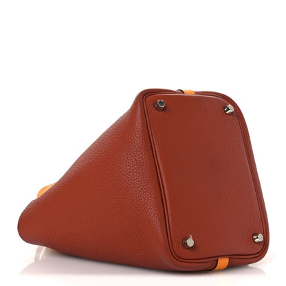 Taurillon Clemence Swift Picotin 18 PM Leather Tote Cuivre - NEESTRA