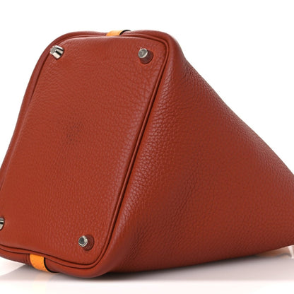 Taurillon Clemence Swift Picotin 18 PM Leather Tote Cuivre - NEESTRA