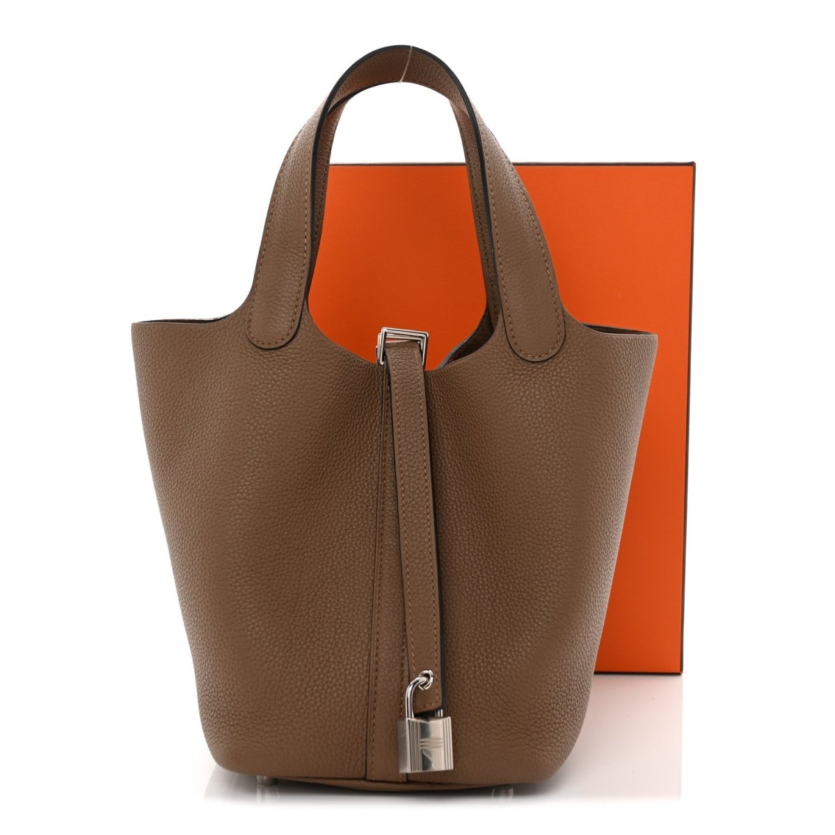 Taurillon Maurice Picotin Lock 18 PM Bucket Bag Beige - NEESTRA