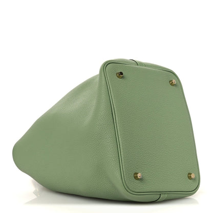 Taurillon Maurice Picotin Lock 22mm Vert Criquet Bucket Bag - NEESTRA